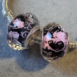 Pink Bead Charms fits PANDORA